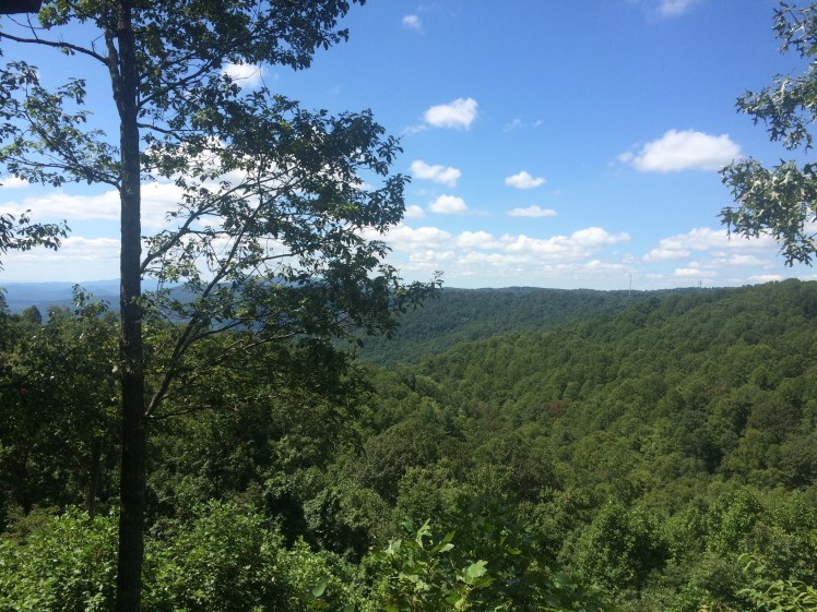 Looking out over the mountains of North Carolina...