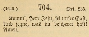 1891 German version of "Come, Lord Jesus"