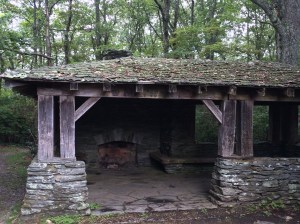 Shelter near hiking trail at Cumberland Gap