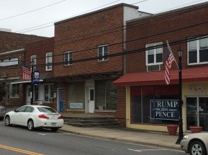 Trump sign in the "historic" district of Hillsville, VA