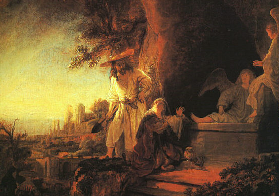 Detail of Rembrandt's painting of the Risen Jesus appearing to Mary Magdalene in the garden