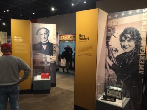 Harry Houdini and Mary Pickford displays