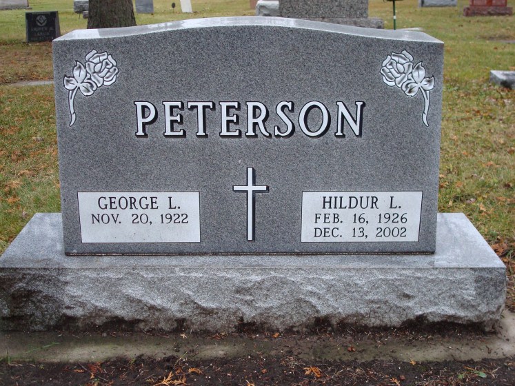 The headstone Grandma and Grandpa share