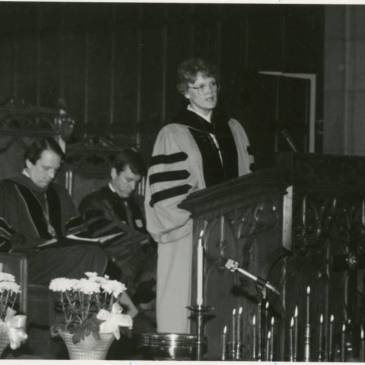 Jean C. Lambert preaching in the 1980s