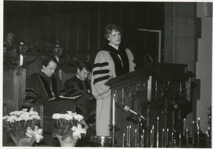 Jean C. Lambert preaching in the 1980s