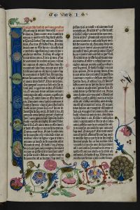 First page of Genesis in the Gutenberg Bible