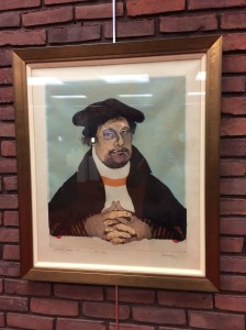 "Juenker Joerg" print at Preus Library, Luther College