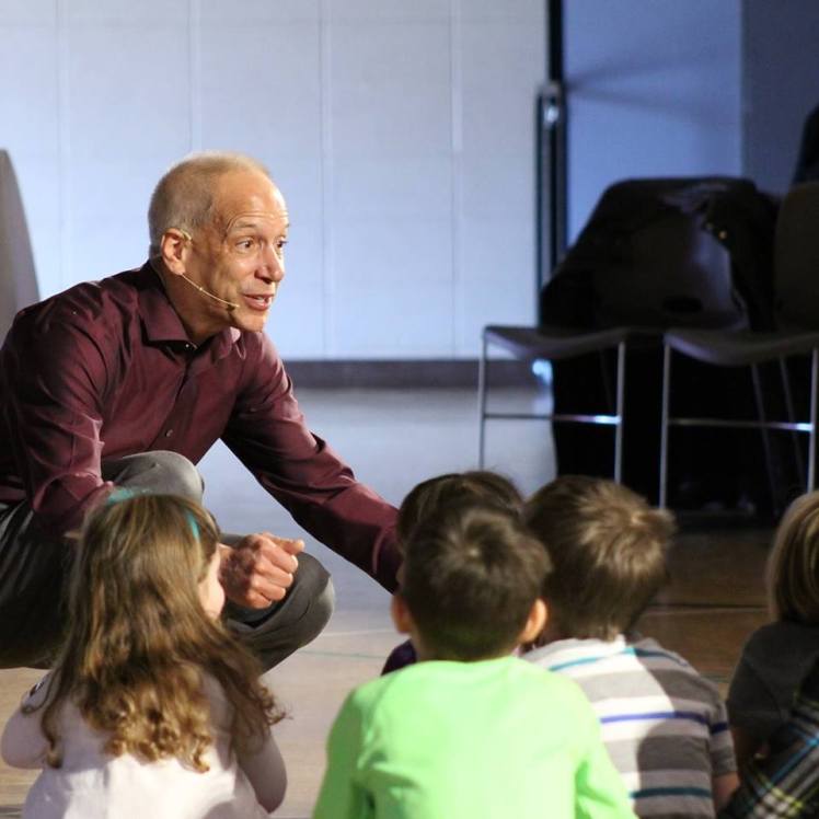 Mark preaching a children's sermon in Salem's contemporary service