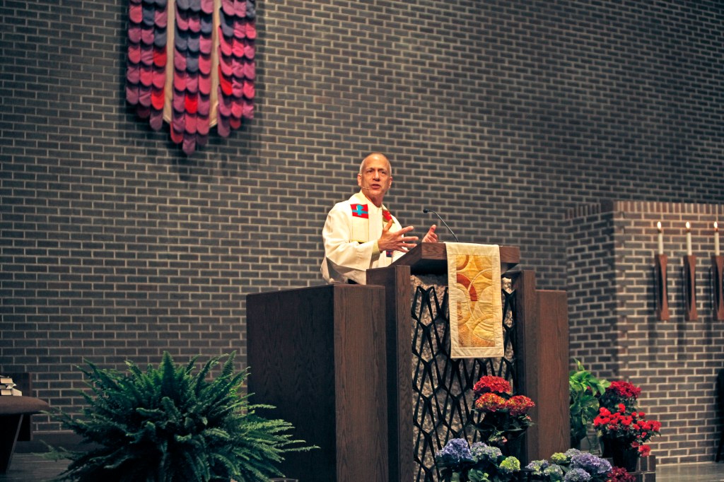 Mark preaching at Salem Covenant