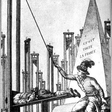Robespierre executes the executioner in the Reign of Terror