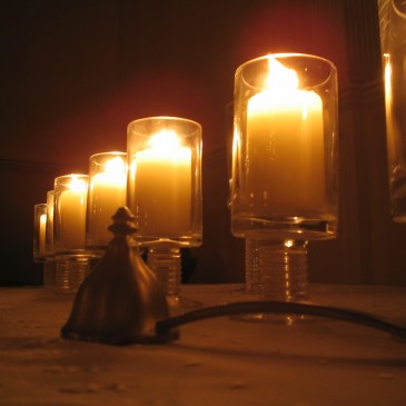Candles at Tenebrae service