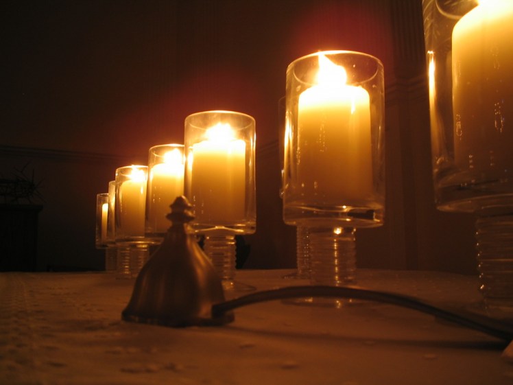 Candles at Tenebrae service