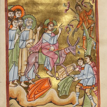11th c. painting of Jesus' entry into Jerusalem