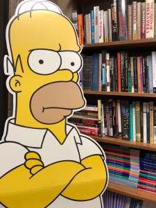 Life-sized Homer Simpson cut-out in my office