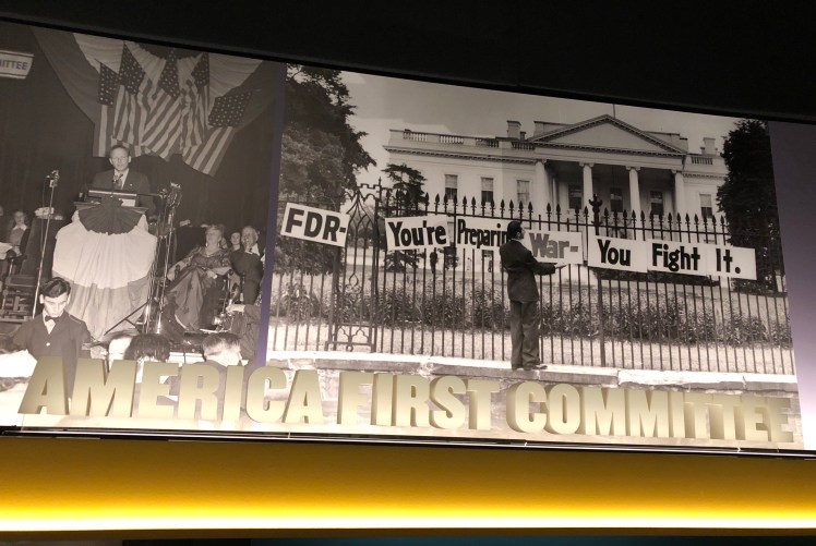 Lindbergh speech as part of America First panel at USHMM exhibit