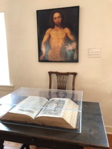 Moravian Bible and painting of Jesus