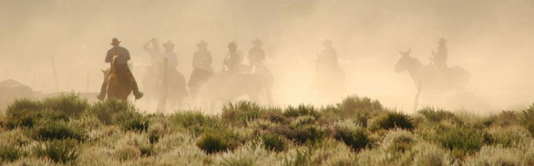Deep Springs students and faculty on a cattle drive