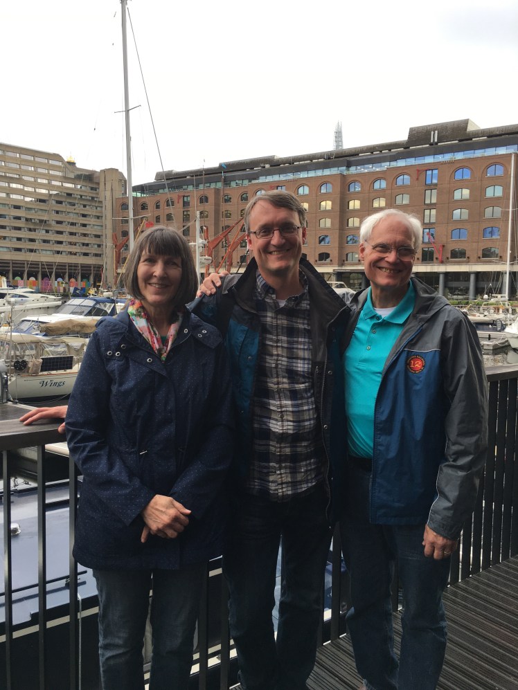 Elaine, Chris, and Dick Gehrz in London