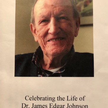 The cover of the program from Jim Johnson's memorial service