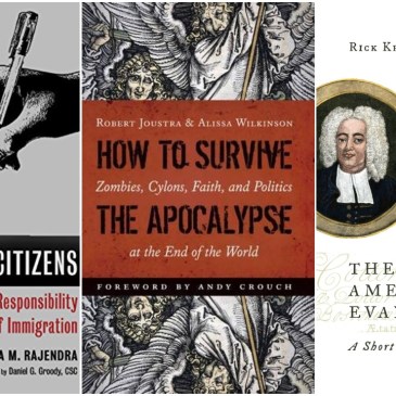 Covers of three e-books on sale this month from Eerdmans