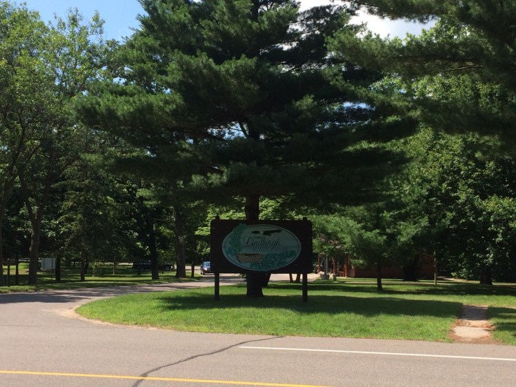 Charles A. Lindbergh State Park entrance in Little Falls, MN